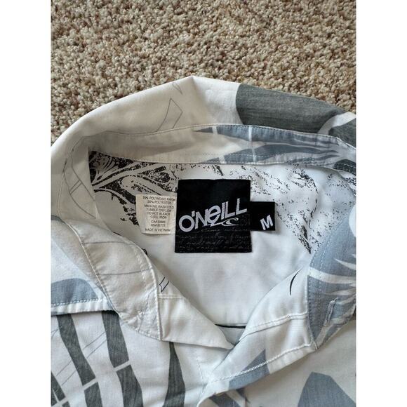 O'Neill Button Down short sleeve Shirt, Blue, size Med, Slim Fit, Cotton - Picture 3 of 8